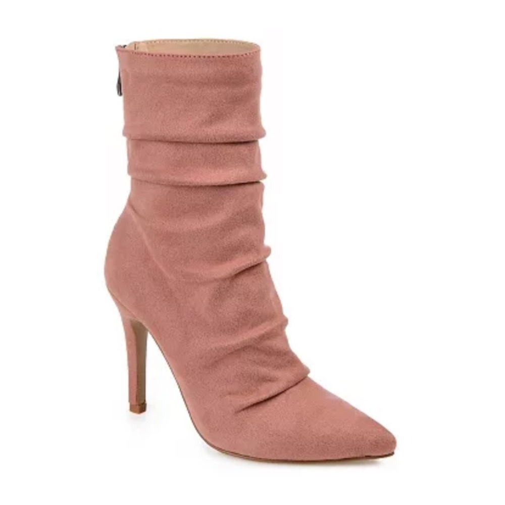 Journee Markie Blush women’s high heel ankle boot size 8
